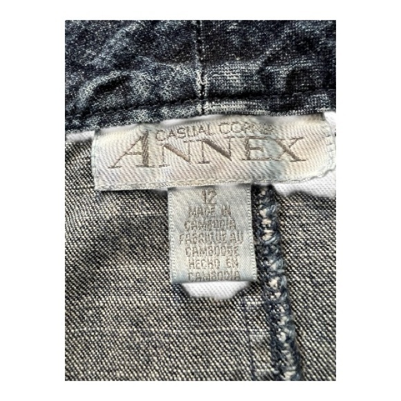 EUC Casual Corner Annex blue denim A-line knee length skirt – size 12 - Picture 5 of 7